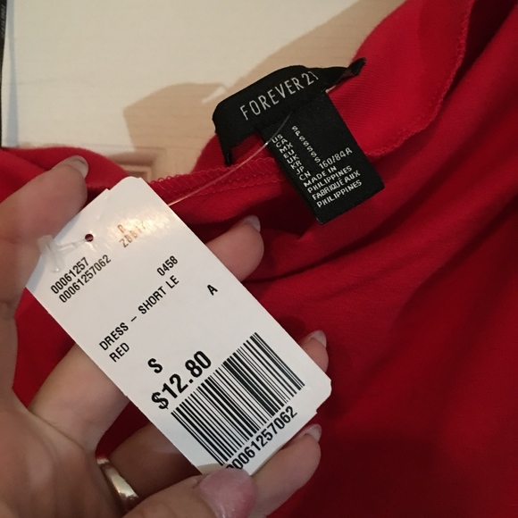 Red One Shoulder Dress - Picture 3 of 3